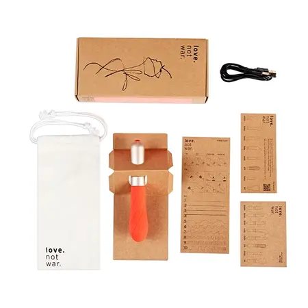 Love Not War Gra Orange Intimate Device with Textured Surface