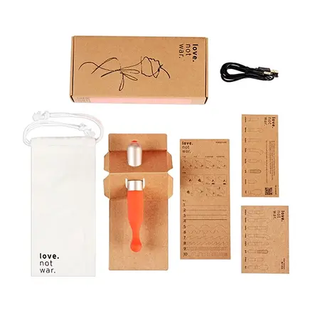 Love Not War Meile Orange Precision Intimate Massager, Waterproof, Rechargeable
