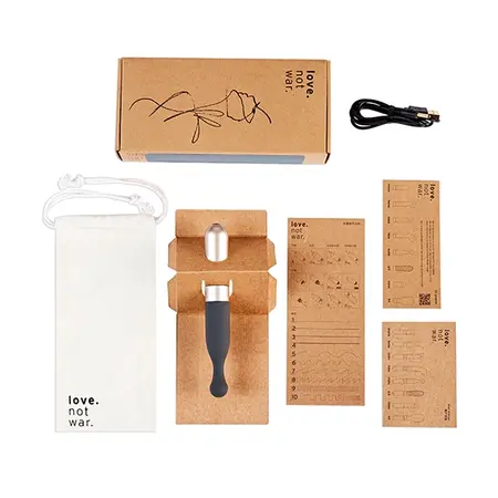 Love Not War Meile Grey Precision Compact Vibrating Device