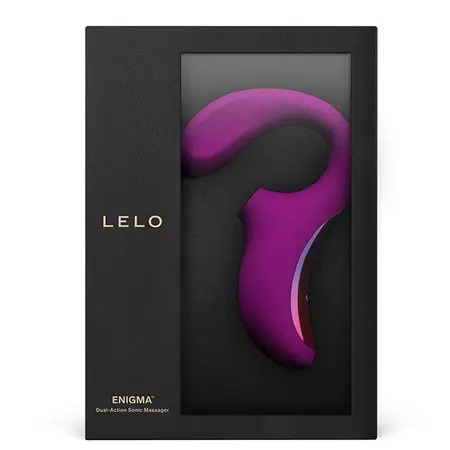 LELO Enigma Deep Rose Dual-Action Sonic Massager Waterproof Silicone