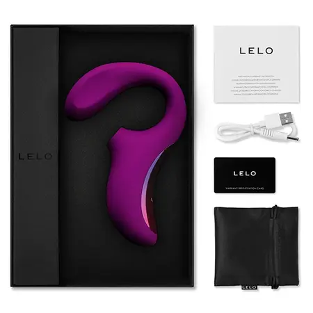 LELO Enigma Deep Rose Dual-Action Sonic Massager Waterproof Silicone