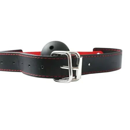 Sportsheets S&M Hush Ball Gag - Adjustable Breathable Model, Black