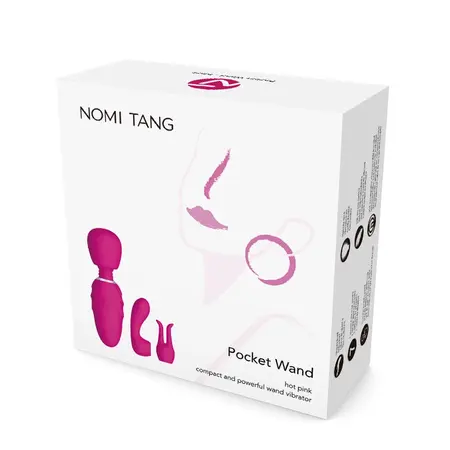 Nomi Tang Pocket Wand Hot Pink Compact Vibrating Massager Set