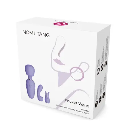 Nomi Tang Pocket Wand Lavender Miniature Massager Silicone IPX6