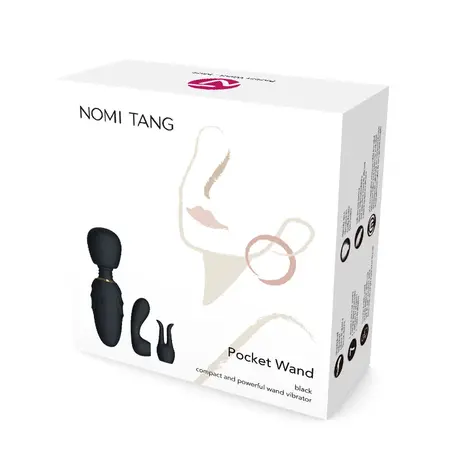 Nomi Tang Pocket Wand Black - Compact Multi-Function Vibrating Massager
