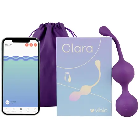 Vibio Clara Purple - Smart Kegel Trainer with App Control, Splash-Proof
