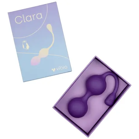 Vibio Clara Purple - Smart Kegel Trainer with App Control, Splash-Proof