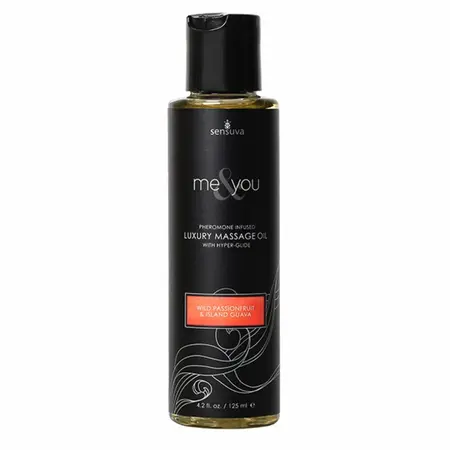 Sensuva Me & You Passion Fruit & Guava Massage Oil 125ml - Long-Lasting Formula