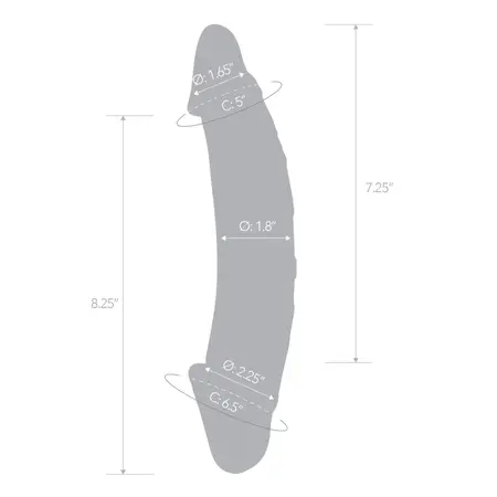 Glas Girthy Double-Ended Glass Model 26.7 cm - Dual-Sided Design