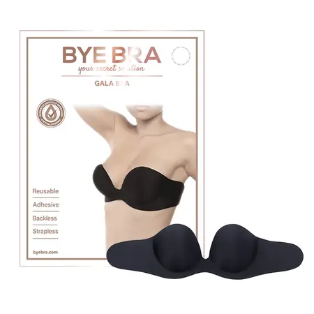 Bye Bra Gala Bra E Black - Self-Adhesive Strapless Support System