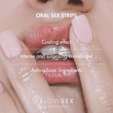 Bijoux Indiscrets Slow Sex Mint Oral Strips 7pcs - Cooling Freshness