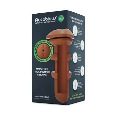 Autoblow A.I. Replacement Sleeve Brown - Anatomical System, Size Medium