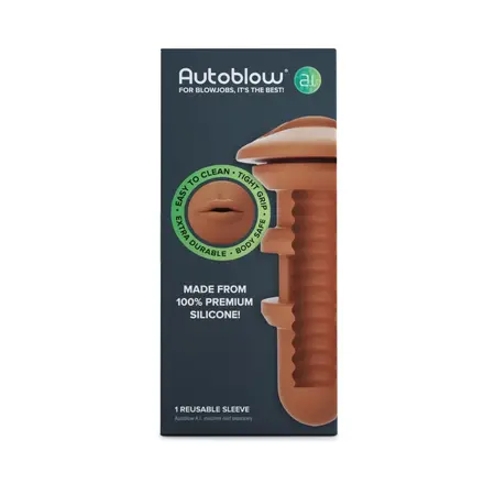 Autoblow A.I. Mouth Sleeve Brown - Anatomical Accessory for Intimate Device