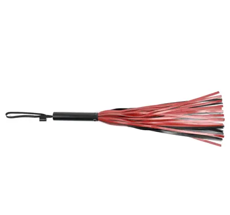 Sportsheets Saffron Series Flogger - Long Faux Leather, Metal Handle