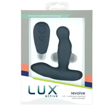 Lux Active Revolve Rotating Vibrating Intimate Machine with Remote, Black