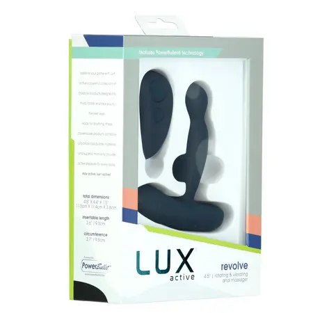 Lux Active Revolve Rotating Vibrating Intimate Machine with Remote, Black