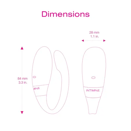 Intimina Kalia Intimate Partner Device, 6 Modes, Waterproof, Pink