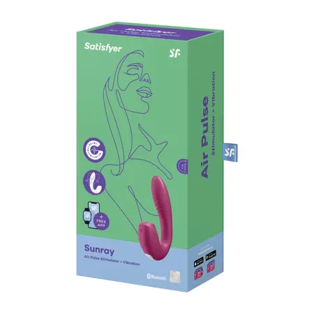 Satisfyer Sunray Berry - App-Controlled Silicone Dual Stimulation Device