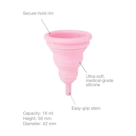 Intimina Lily Cup Compact Model A - Collapsible Menstrual Cup, Pink