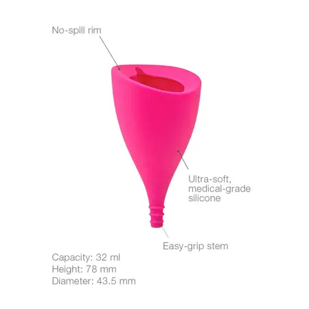 Intimina Lily Cup B - High-Capacity Anatomical Menstrual Cup, Pink