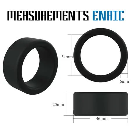 Velv’Or Rooster Enric Silicone Ring Minimalist Design 34 mm Black