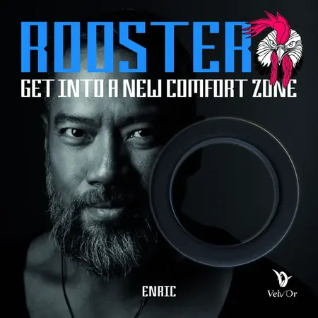 Velv’Or Rooster Enric Silicone Ring Minimalist Design 34 mm Black
