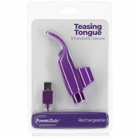 PowerBullet Teasing Tongue Purple - 2-in-1 Intimate Massager USB Waterproof