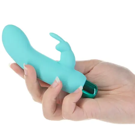 PowerBullet Alice's Bunny Teal - Compact 10-Function Vibrating Device