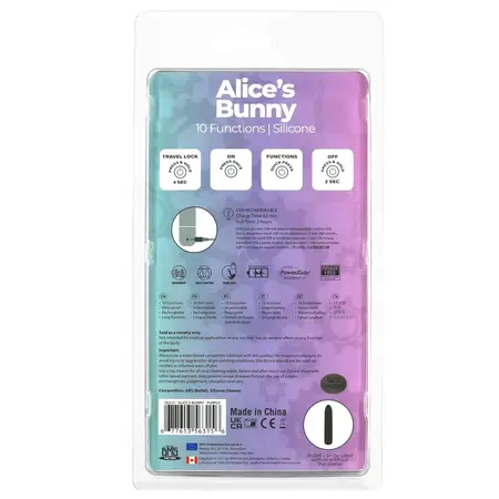 PowerBullet Alice’s Bunny Purple - Compact Dual-Function Vibrating Device