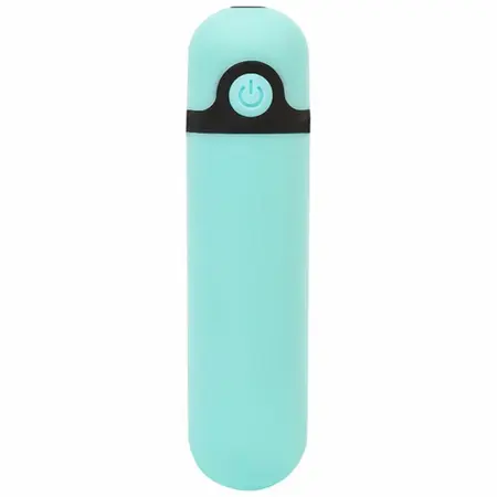 PowerBullet Rechargeable Vibrating Bullet Teal - 10-Mode Compact Model