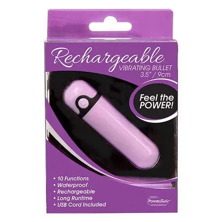 PowerBullet Rechargeable Intimate Vibration Device Purple 10 Modes