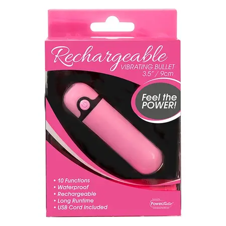 PowerBullet Rechargeable Vibrating Bullet Pink - 10-Mode Compact Device