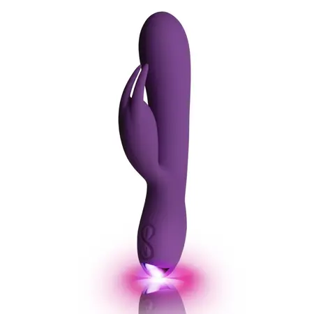 Rocks-Off Flutter Rabbit Intimate Device Purple Silicone Dual Motor
