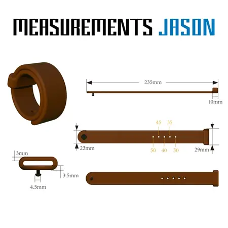 Velv'Or Rooster Jason Adjustable Platinum Silicone Ring Brown