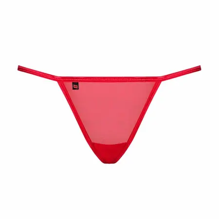 Obsessive Giftella L/XL Red Thong - Decorative Bow & Mesh Design
