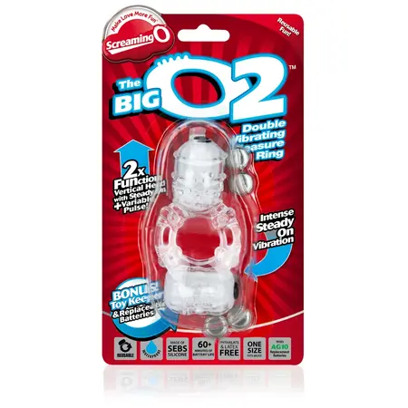 The Screaming O Big O 2 Intimate Dual Motor Clear Ring