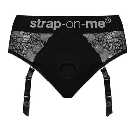 Strap-On-Me Diva L Lace Harness - Adjustable Intimate Lingerie Black
