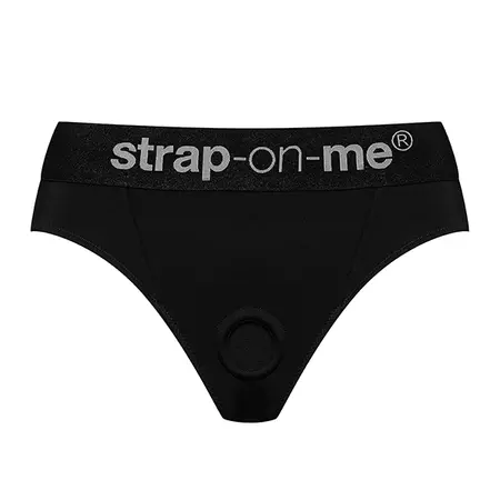 Strap-On-Me Heroine XXL Adjustable Harness Lingerie - Black Microfiber