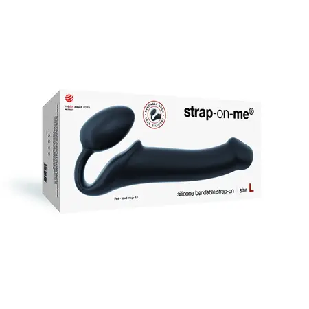 Strap-On-Me Bendable System Black L - Flexible Silicone Strapless Model