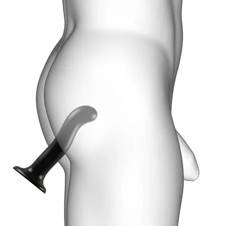 Strap-On-Me P&G Spot XL Silicone Model with Suction Cup, Black, 198mm