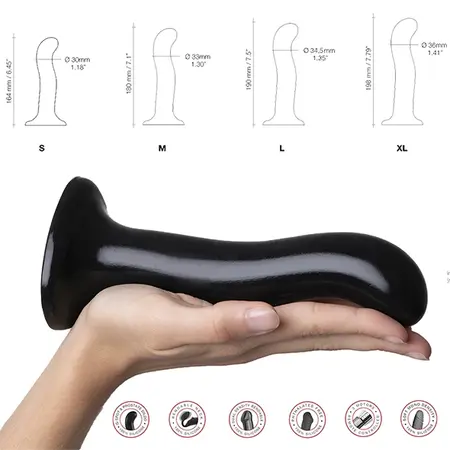 Strap-On-Me P&G Spot Intimate Silicone Device Black M 18cm