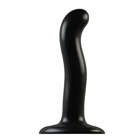Strap-On-Me P&G Spot Silicone Model S with Curved Ergonomic Shape Black