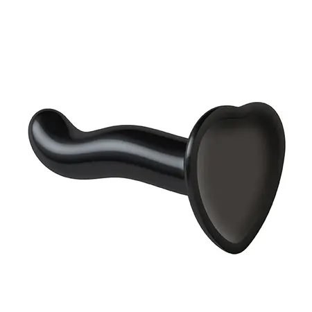 Strap-On-Me P&G Spot Silicone Model S with Curved Ergonomic Shape Black