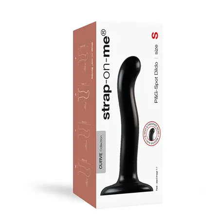 Strap-On-Me P&G Spot Silicone Model S with Curved Ergonomic Shape Black