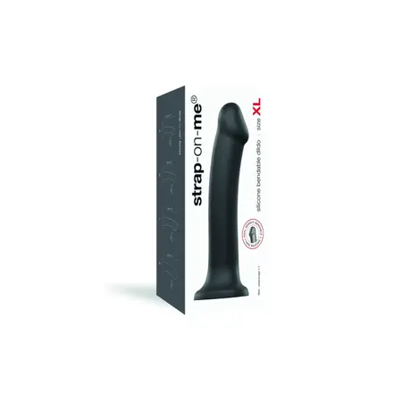 Strap-On-Me Dual Density Bendable Silicone Model XL Black 20cm