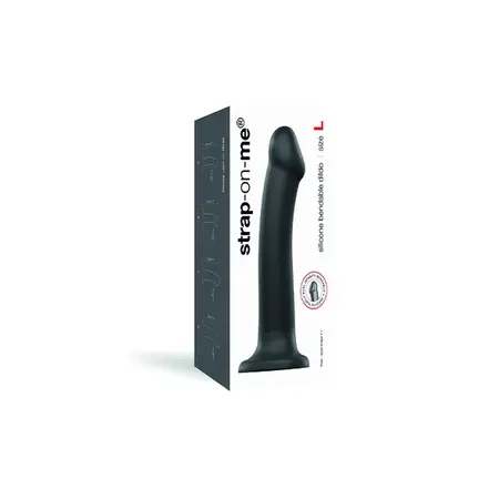 Strap-On-Me Dual Density Bendable Model Black Size L 19cm