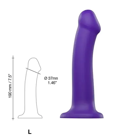 Strap-On-Me Dual Density Flexible Intimate Machine Purple L 19cm