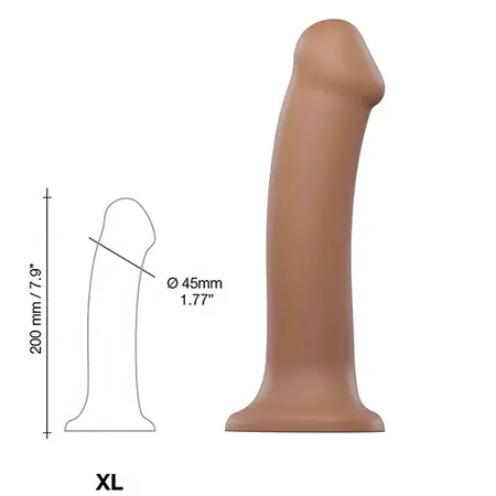Strap-On-Me Dual Density Bendable Model XL Caramel Silicone 20cm