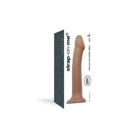 Strap-On-Me Dual Density Bendable Silicone Model Caramel L 19cm