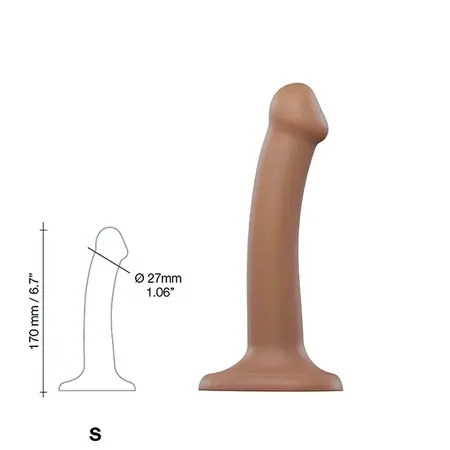 Strap-On-Me Dual Density Bendable Model Caramel S 17cm Silicone